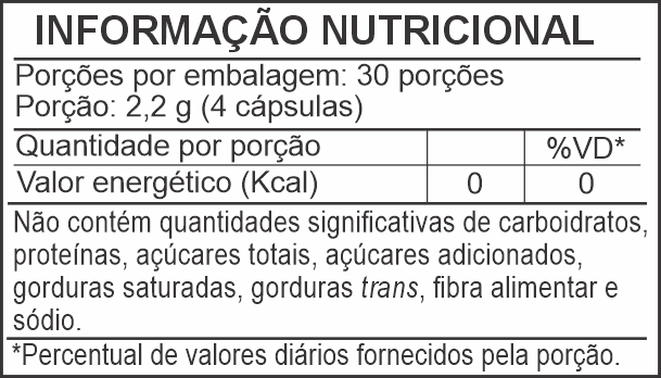 Informação Nutricional - GUARANÁ